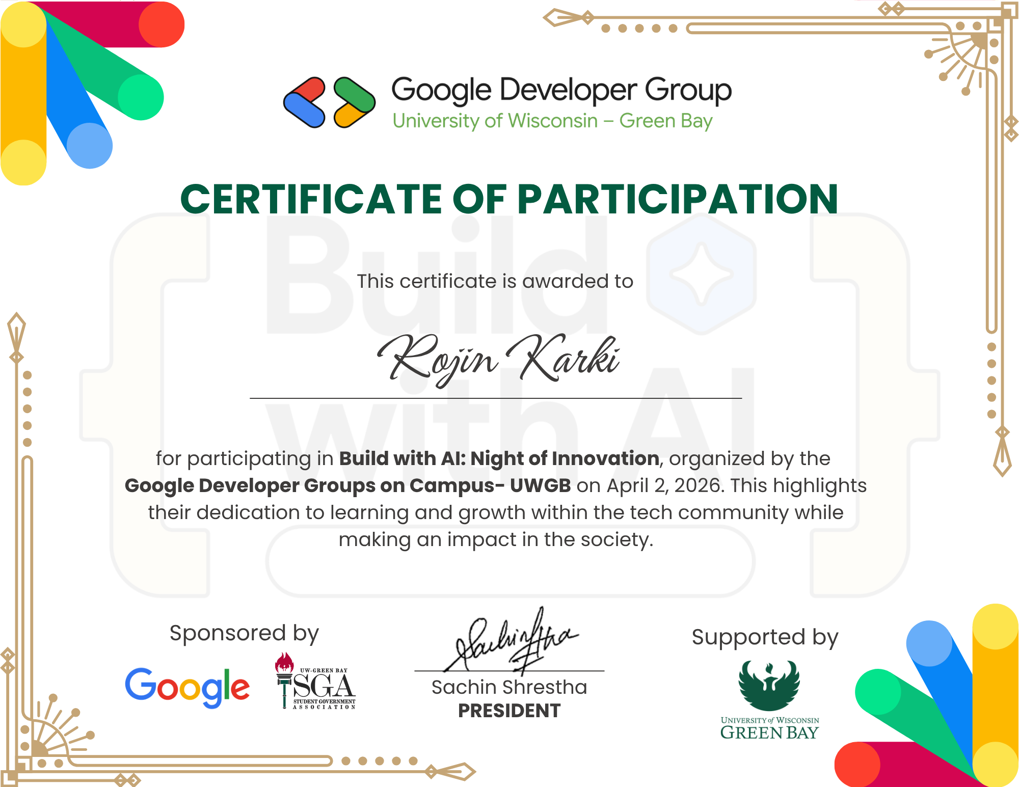 Build with AI: Night of Innovation document